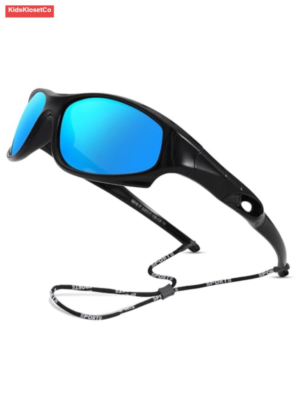 Youth Sports Polarized Sunglasses with Strap for Baseball Beach